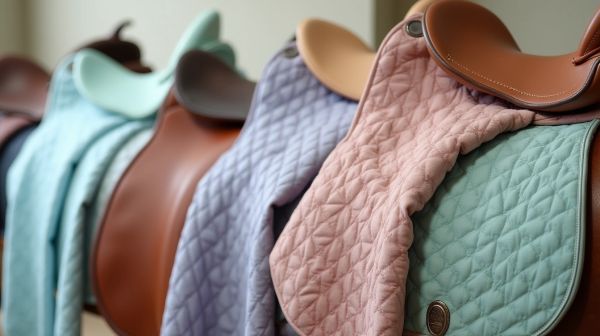 Functional and elegant dressage saddle pad collection
